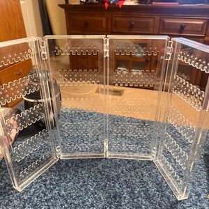 Clear Acrylic Folding Jewelry Organizer